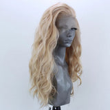 13*2.5 Linen Color Synthetic Fiber Front Lace Wig Head Cover Natural Hairline Ladies Wig - V.I.P Digital Presence