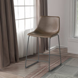 Vintage Style Brown 24-Inch Counter Stool (Set of 2) - V.I.P Digital Presence