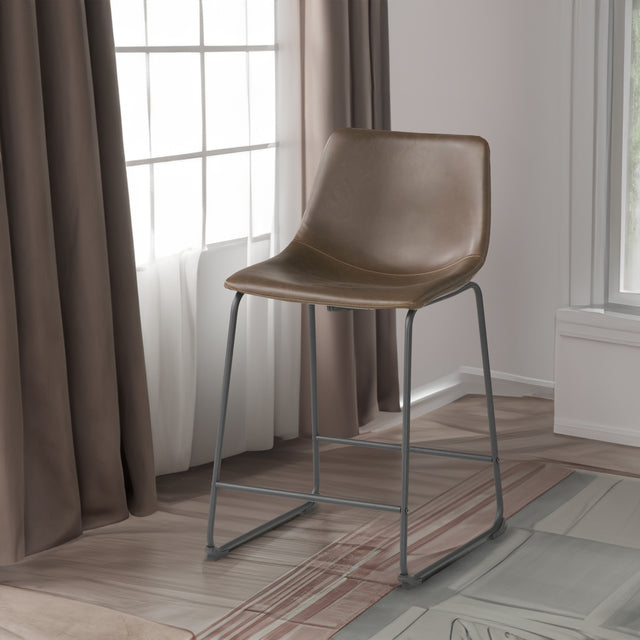 Vintage Style Brown 24-Inch Counter Stool (Set of 2) - V.I.P Digital Presence
