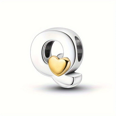 Copper Plated Silver English Letter Pendant Bead Bracelet Necklace Diy - V.I.P Digital Presence