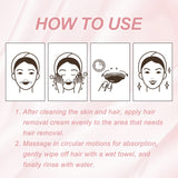 Ouhoe Peach Hair Removal Cream Gentle Non-Irritant Cleaning Ladies Facial Lip Hair Quick Hair Removal Cream - V.I.P Digital Presence