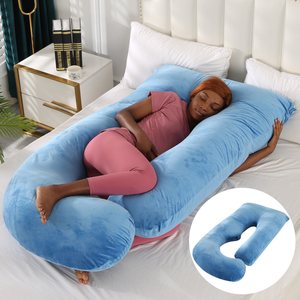 Pregnant women's pillow waist protection side sleeping slope pillow J-shaped pregnancy sleeping pillow - V.I.P Digital Presence