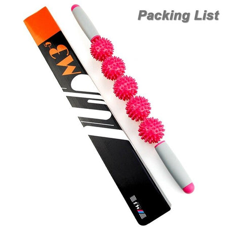 MMuscle Roller Massage Roller Stick with Point Spiky Ball Back Roller - V.I.P Digital Presence