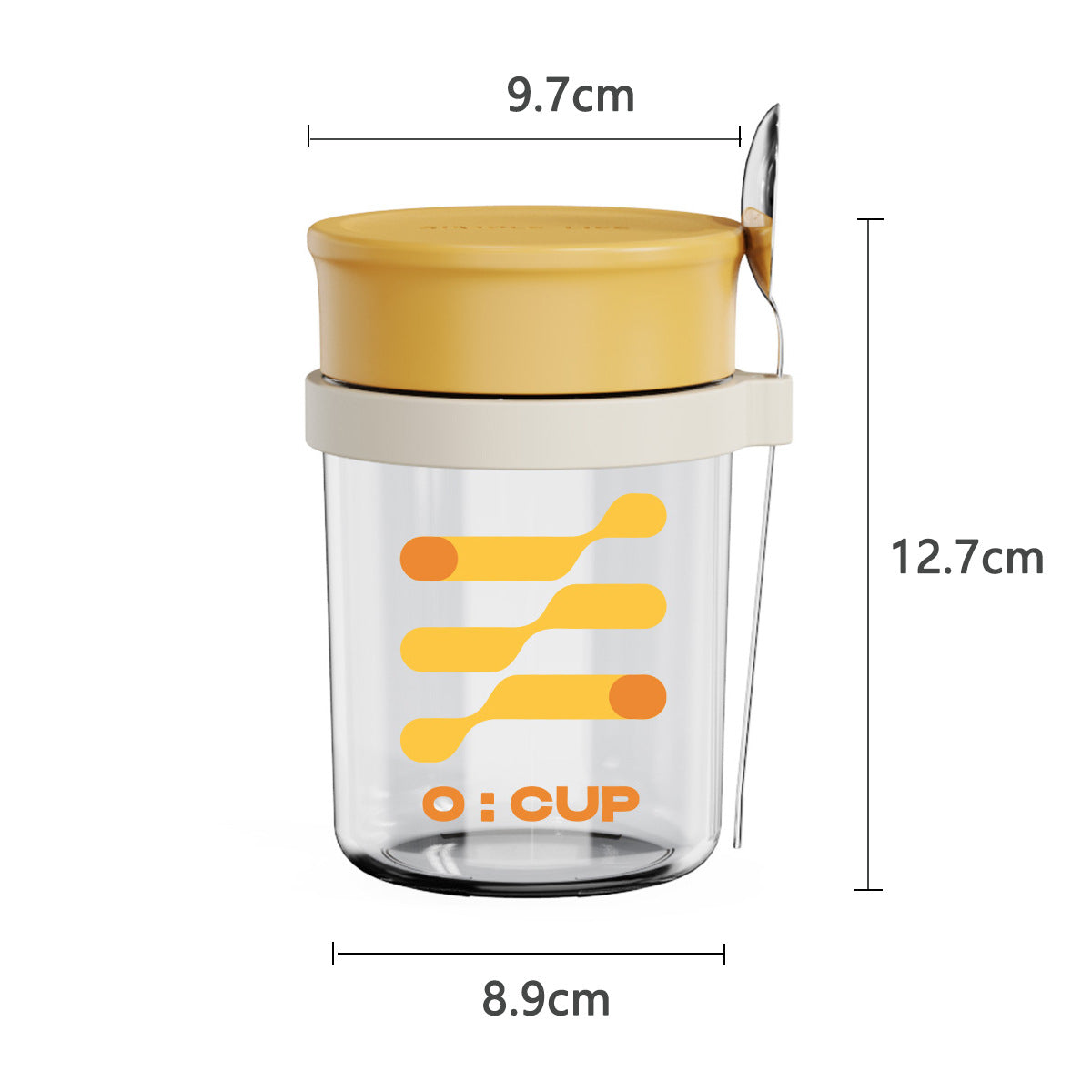 Glass oatmeal breakfast cup home milk cup with spoon bowl water cup with coffee cup - V.I.P Digital Presence