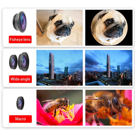 10 in 1 Kits 12x Zoom Telephoto Lens Fish eye Lens Wide Angle Macro Lenses Cell Phone Mobile Tripod - V.I.P Digital Presence