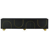 U-Can modern TV stand is suitable for TVs under 75 inches and comes with a storage cabinet top marble pattern and circular stand - V.I.P Digital Presence