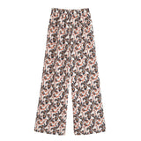 Elegant Strapless Top with Floral Print and Wide-Leg Pants Set - V.I.P Digital Presence