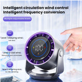2025 New 100-Speed High - Speed Circulating Fan for Home. 6 - Inch Charging Digital Display, Turbo Desktop Electric Fan - V.I.P Digital Presence