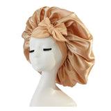 Elastic ribbon bow color Ding round hat solid color night cap wide-brimmed beauty hairdressing head scarf hat - V.I.P Digital Presence
