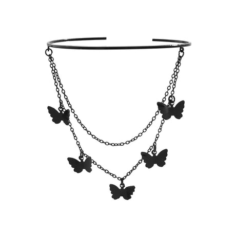 Sweet and Cool Gothic Cross Crystal Chain Multi layer Open Arm Bracelet Hand Ornament Leg Chain - V.I.P Digital Presence