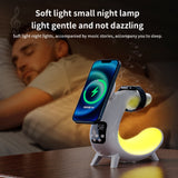 Wireless Charger For Mobile Phone Headphone Wireless Charger Power Bank With Clock Audio And Nigh Light 6 In 1 Charging - V.I.P Digital Presence