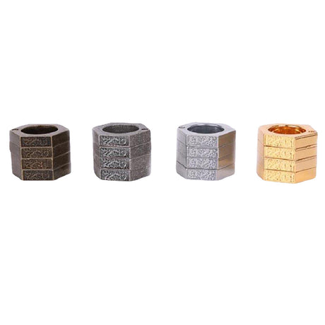 HARD SELF DEFENSE RING Men's Round Finger Hexagonal Ring Emergency Window Breaker Guard Ring - V.I.P Digital Presence