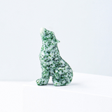 Natural crystal wolf cub carving piece, crystal animal raw stone, mineral specimen, home decoration ornament - V.I.P Digital Presence
