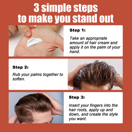 Styling And Care Hair Cream, Strong Hair Styling Moisturizing Shine Long-Lasting Styling Natural Volumizing Cream - V.I.P Digital Presence