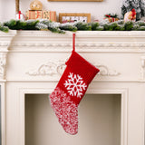 Christmas decoration products, knitted velvet, Christmas socks, snowflake red gift socks, gift bags - V.I.P Digital Presence