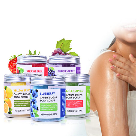 Brushed Candy Scrub Cream Fruit Fragrance Bath Salt Scrub Ball Body Scrub Cream - V.I.P Digital Presence