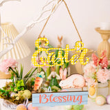 Easter decoration supplies Easter grid letter wooden pendant cartoon Easter egg rabbit pendant - V.I.P Digital Presence