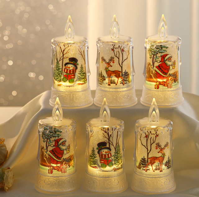 Christmas led electronic candle light Christmas snowman elk decoration luminous night light atmosphere light ornaments - V.I.P Digital Presence