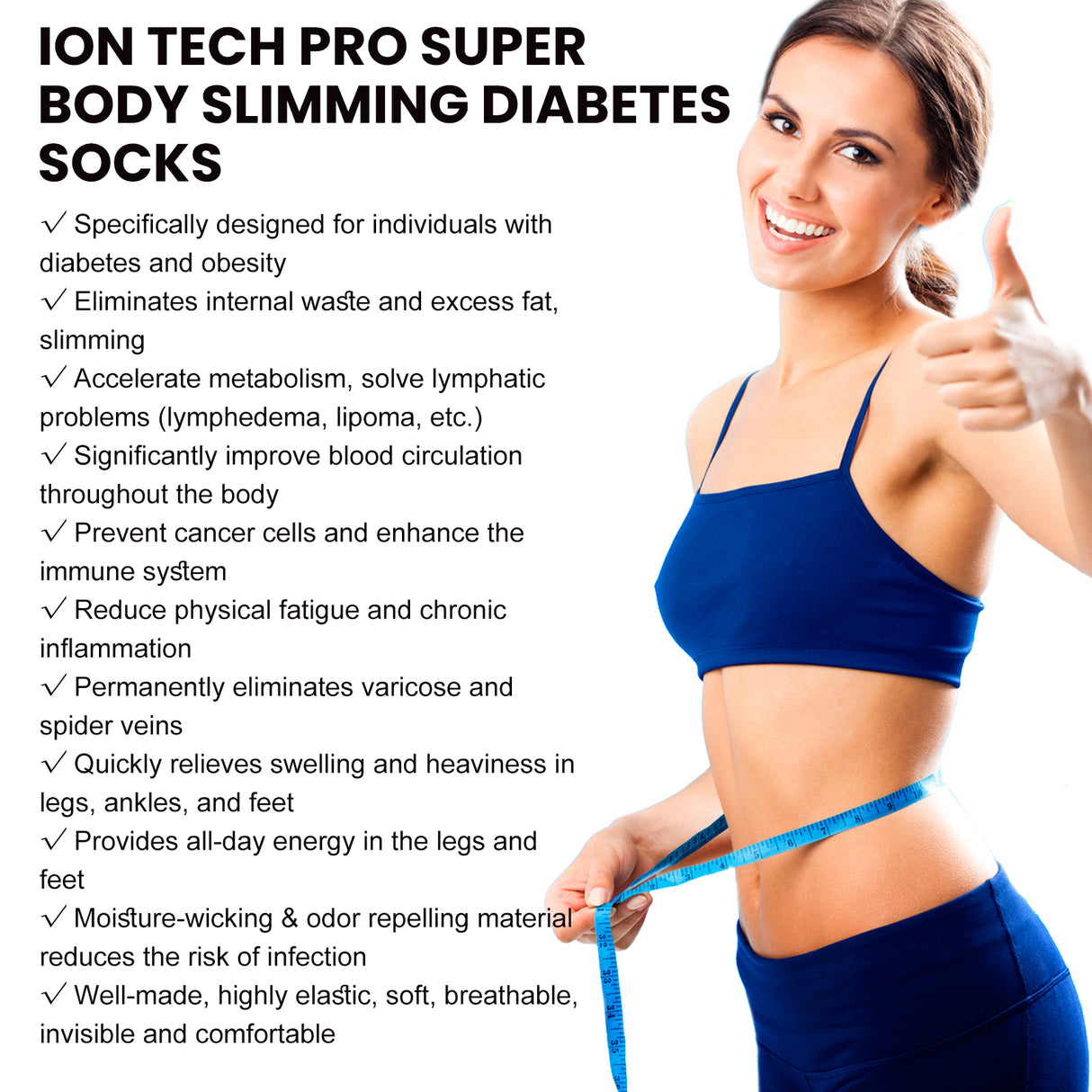 Lon Tech Pro Super Body Slimming Diabetes Socks, Breathable Soft And Comfortable Non-slip Foot Care Socks - V.I.P Digital Presence