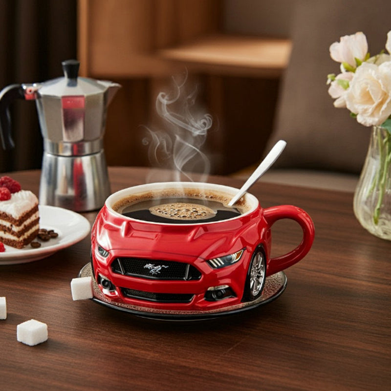 Car-Shaped Stainless Steel Coffee Mug – Handmade, Durable, Novelty Office Cup, Ideal Gift for Car Fans - V.I.P Digital Presence