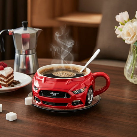 Car-Shaped Stainless Steel Coffee Mug – Handmade, Durable, Novelty Office Cup, Ideal Gift for Car Fans - V.I.P Digital Presence