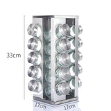 Kitchen articles rotating seasoning rack domestic rotating seasoning tank stainless iron spices seasoning box set - V.I.P Digital Presence