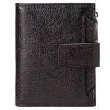 Men's short genuine leather wallet first layer cowhide Korean style fashion casual wallet driver's license wallet father's day gift - V.I.P Digital Presence