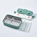 Cartoon cute microwaveable stainless steel lunch box with compartments for insulation and portable lunch box - V.I.P Digital Presence