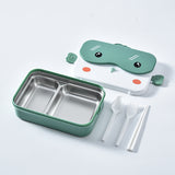 Cartoon cute microwaveable stainless steel lunch box with compartments for insulation and portable lunch box - V.I.P Digital Presence