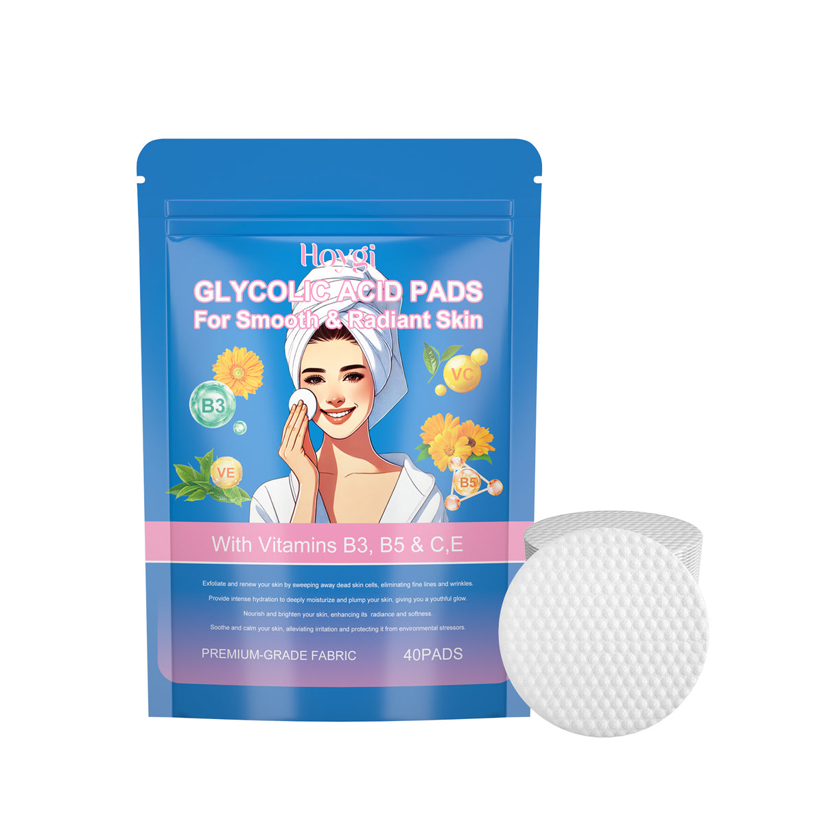 Glycolic Acid Rejuvenation Cotton Sheet For Facial Skin Deeply Cleans Pores, Nourishes, Repairs And Moisturizes Skin Care - V.I.P Digital Presence