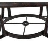 Outdoor Cast Aluminum Circular Dining Table, Bronze - V.I.P Digital Presence
