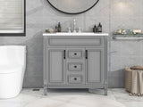 36'' Bathroom Vanity with Top Sink, Modern Bathroom Storage Cabinet with 2 Soft Closing Doors and 2 Drawers, Single Sink Bathroo - V.I.P Digital Presence