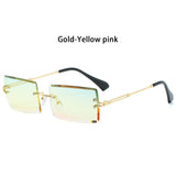 Trendy Men Women Summer Rimless Sunglasses Fashion Small Rectangle Sun Glasses Traveling Style UV400 Shades Eyewear - V.I.P Digital Presence