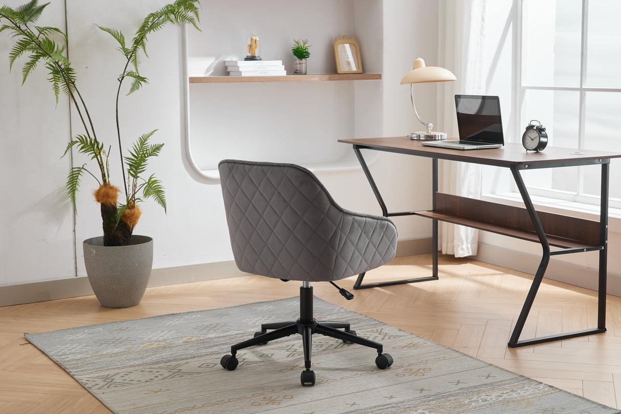 Velvet Office Desk Chair, Modern Home Desk Chair with Wheels , Vanity Chairs for Living Room, Bedroom,Study Room - V.I.P Digital Presence