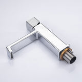 Black square single hole cold and hot countertop basin sink chrome faucet - V.I.P Digital Presence