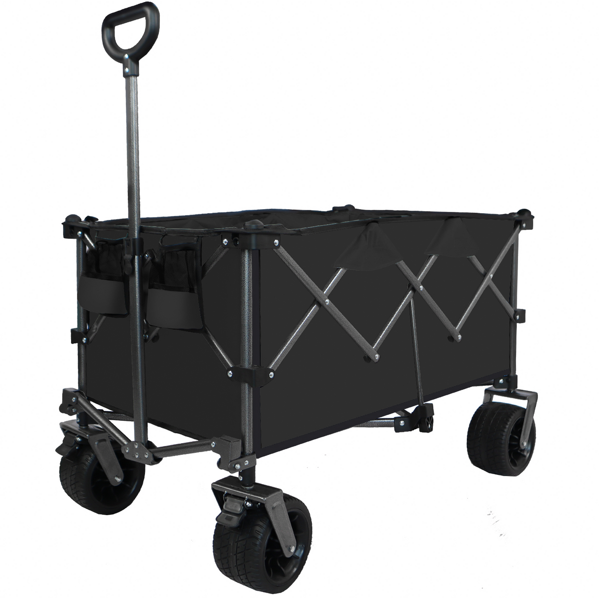 Collapsible Folding Wagon Push Pull Foldable Beach Wagon Cart - V.I.P Digital Presence