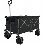 Collapsible Folding Wagon Push Pull Foldable Beach Wagon Cart - V.I.P Digital Presence