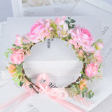 Simulated flower headdress tourist vacation princess flower fairy performance dance hair accessory female - V.I.P Digital Presence