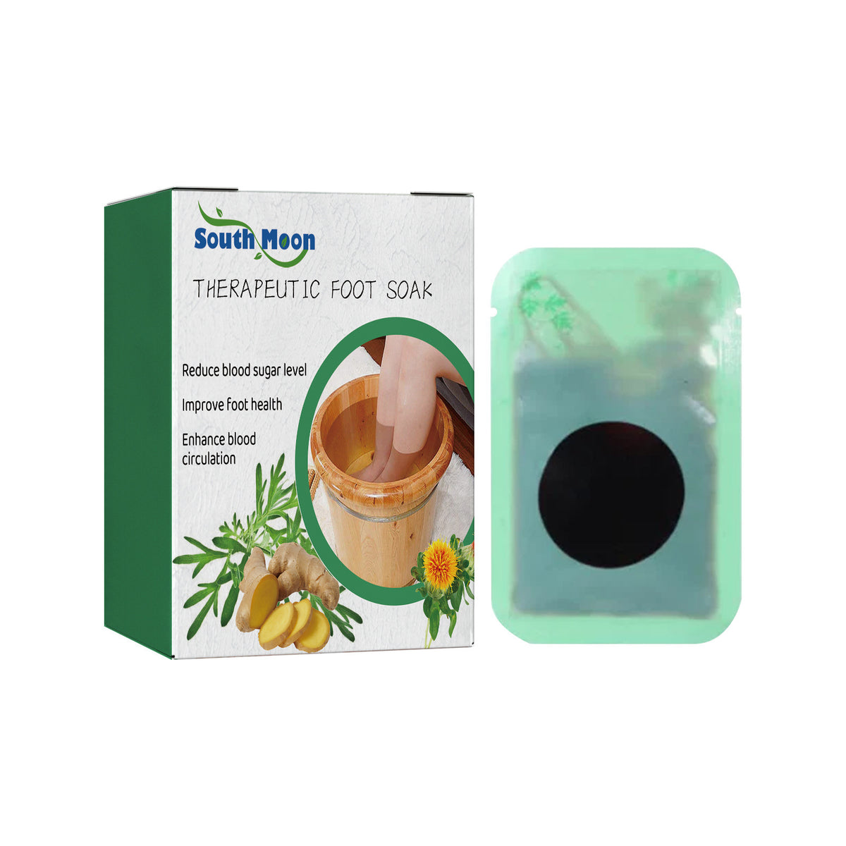 Baño terapéutico de pies, paquete de baño húmedo para aliviar molestias físicas, tratamiento de limpieza profunda de pies.