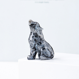 Natural crystal wolf cub carving piece, crystal animal raw stone, mineral specimen, home decoration ornament - V.I.P Digital Presence