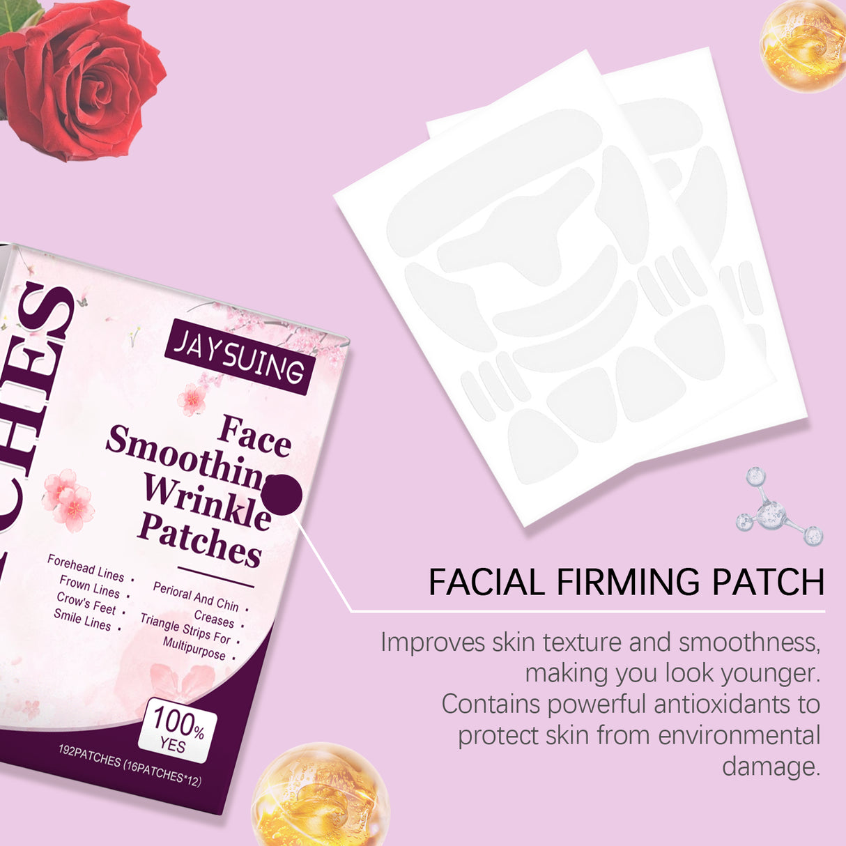 Parche hidratante facial, cuidado hidratante suave para el cuidado de la piel facial.