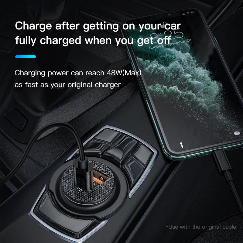 KUULAA Quick Charge 4.0 48W QC PD 3.0 Car Charger for Samsung S10 9 Fast Car Charging for Xiaomi iPhone Mobile Phone USB Charger - V.I.P Digital Presence