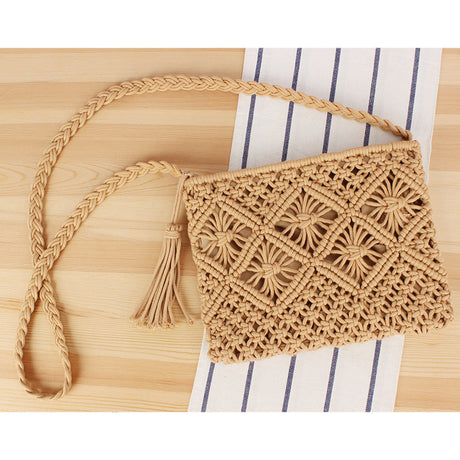 Tassel Handheld Woven Bag Retro Handheld Woven Bag Summer Vacation Tourism Beach Bag - V.I.P Digital Presence
