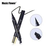 Music Flower Brand Eyes Makeup Tattoo Seal Liquid Eyeliner Pen Waterproof Matte Black Stamp Wanton Eye Liners 24HR Long-lasting - V.I.P Digital Presence