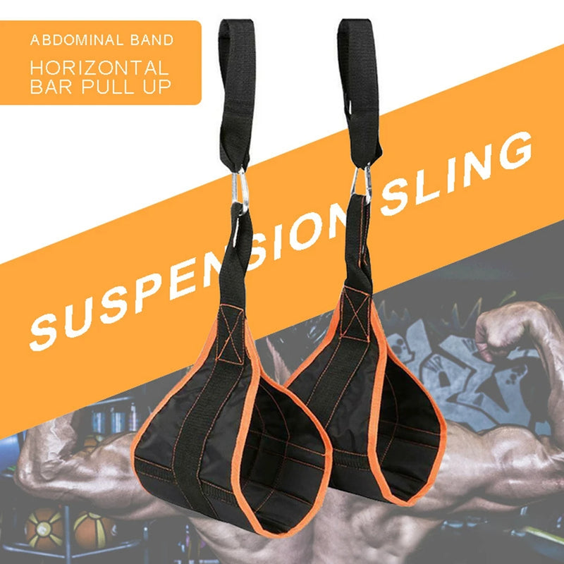2 Pcs Abdominal Muscle Cantilever Training Belt Support Hanging Belt Suspension Pull Up Leg Fitness Tool For Men Household Nylon - V.I.P Digital Presence