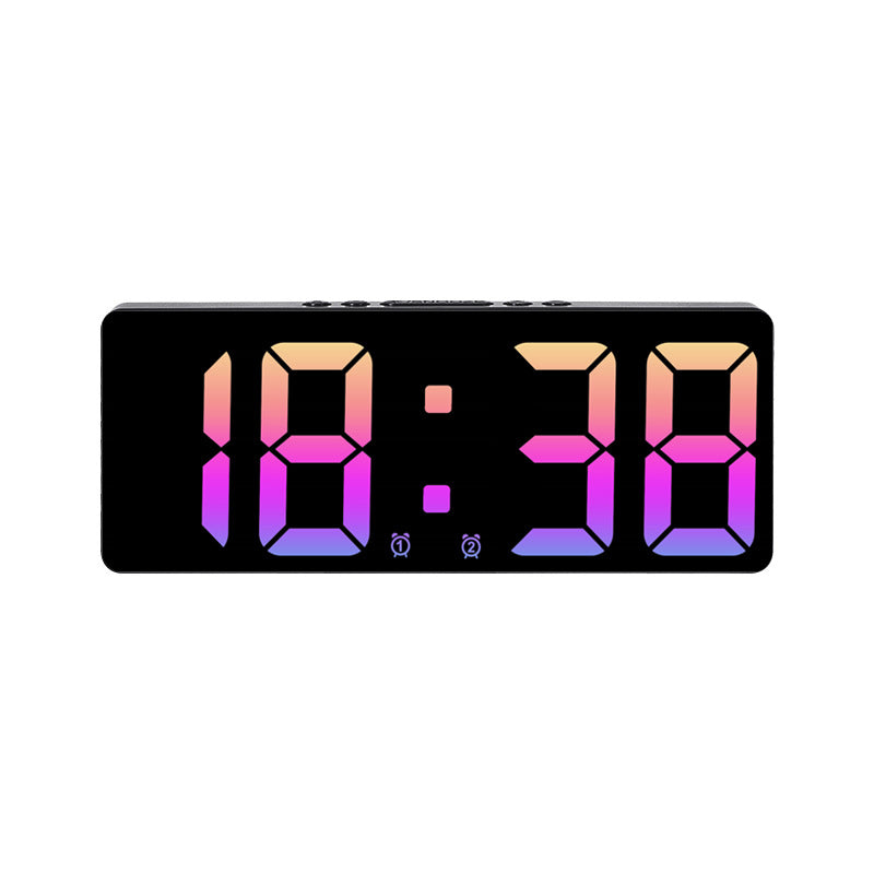 Multifunctional LED Digital Clock: Features number display, color nightlight, temp, calendar, alarm. Large size, backlit, great - V.I.P Digital Presence