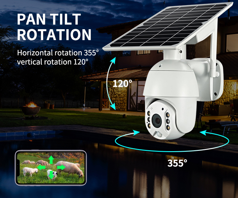 Brand 4G SIM Card WIFI Solar Battery PTZ Camera 1080P Outdoor Waterproof  PIR Alarm Motion Detection P2P CCTV Camera - V.I.P Digital Presence