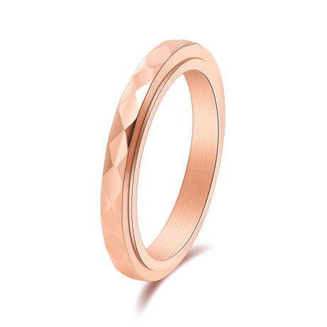 Diamond shaped niche jewelry for women, narrow cut food ring, rotatable ring - V.I.P Digital Presence