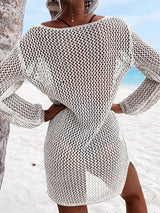 Openwork Tie Neck Cover-Up - V.I.P Digital Presence