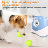 Rechargeable automatic tennis ball launcher for pets. Includes 3 balls, promotes interactive play. - V.I.P Digital Presence